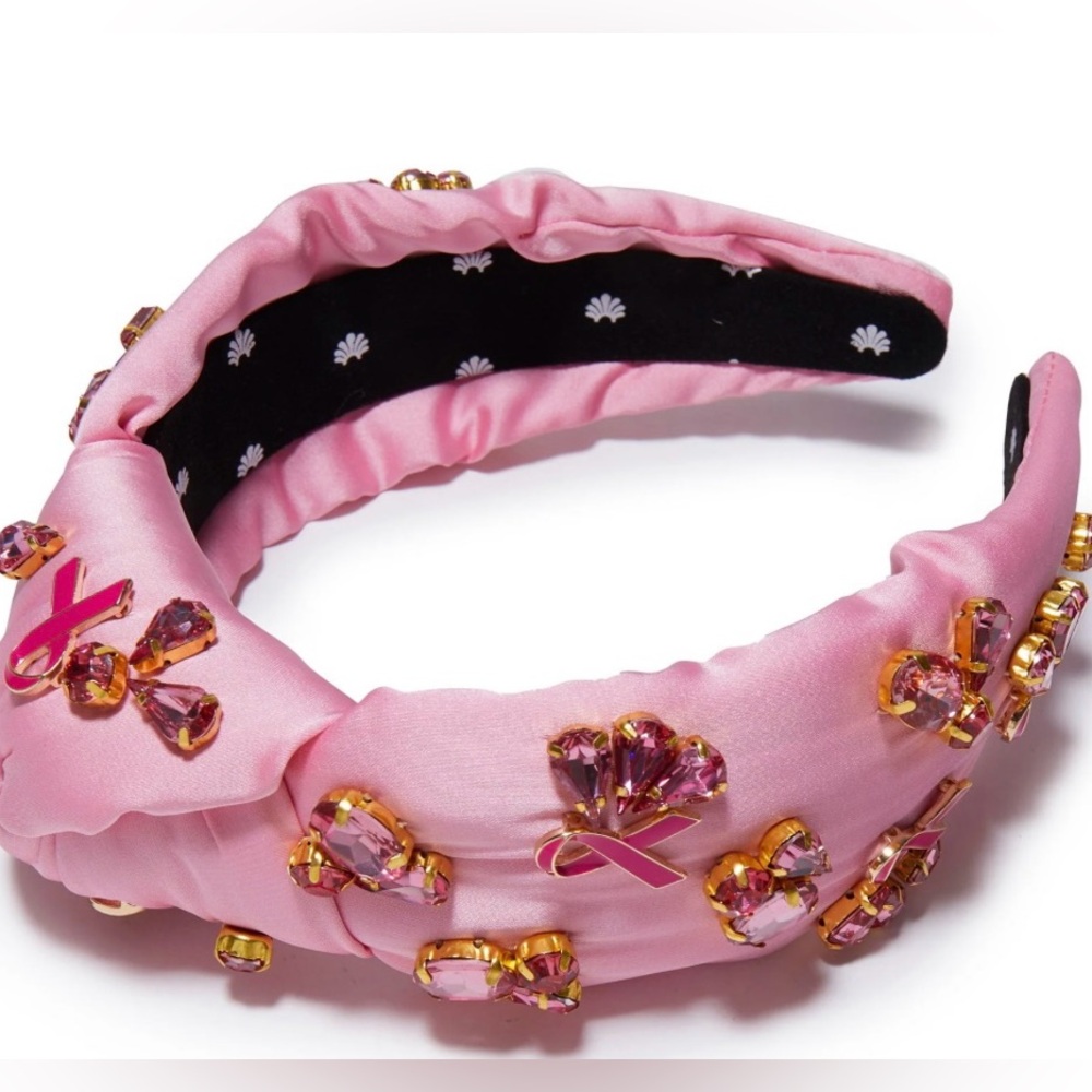 Lele Sadoughi Breast Cancer Awareness Jewelled Knotted Headband 💕-NWT